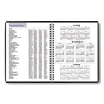 DayMinder Monthly Planner with Notes Column, Ruled Blocks, 8.75 x 7, Black Cover, 12-Month (Jan to Dec): 2025