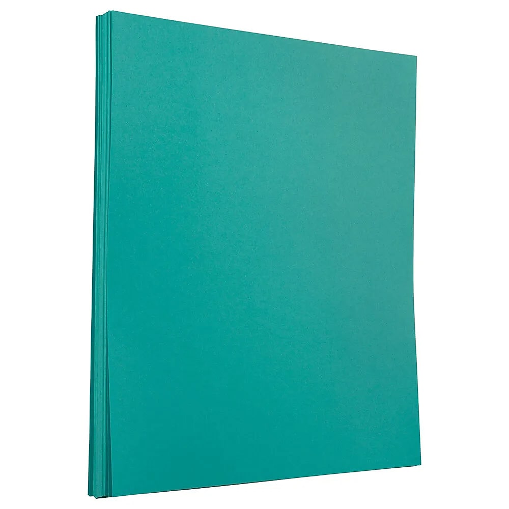 JAM Paper Smooth Colored 8.5" x 11" Color Copy Paper, 24 lbs., Sea Blue, 50 Sheets/Ream (102657A)