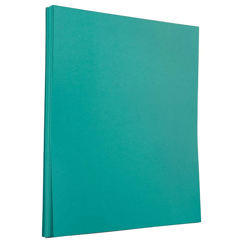 JAM Paper Smooth Colored 8.5" x 11" Color Copy Paper, 24 lbs., Sea Blue, 50 Sheets/Ream (102657A)
