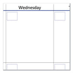 QuickNotes Mini Erasable Wall Planner, 16 x 12, White/Blue/Yellow Sheets, 12-Month (Jan to Dec): 2025
