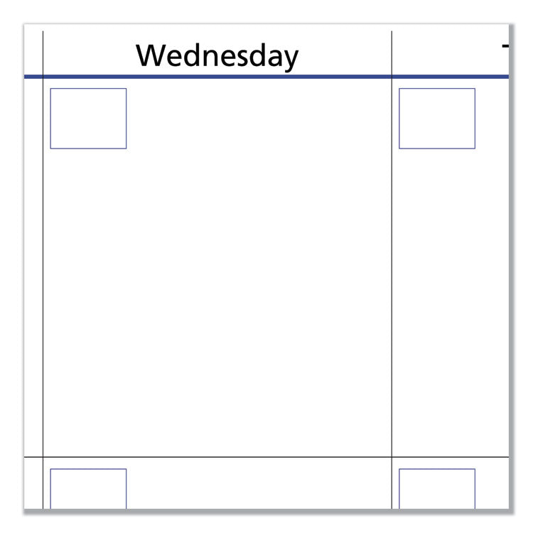 QuickNotes Mini Erasable Wall Planner, 16 x 12, White/Blue/Yellow Sheets, 12-Month (Jan to Dec): 2025