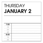 Two-Person Group Daily Appointment Book, 11 x 8, Black Cover, 12-Month (Jan to Dec): 2025