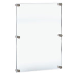 Azar Sign Holder, 28" x 40", Wall Mounted, Silver, Acrylic (105536)