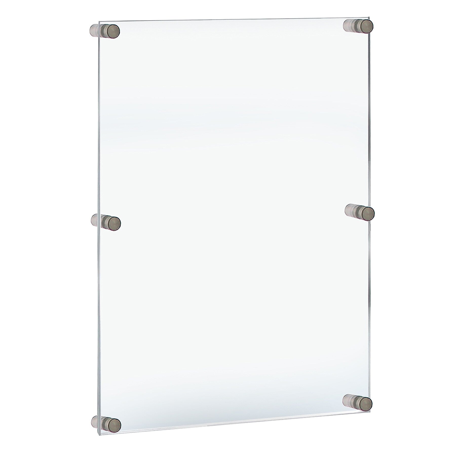 Azar Sign Holder, 28" x 40", Wall Mounted, Silver, Acrylic (105536)