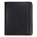 Professional Zippered Pad Holder/ring Binder, Pockets, Writing Pad, Vinyl Black