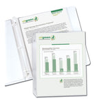 Polypropylene Sheet Protectors, Medium-Duty, Side: 3-Hole Punched, Top Load 8.5 x 11 Insert, Reduced Glare Clear, 100/Box