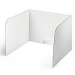 Classroom Products Foldable Cardboard Freestanding Privacy Shield, 19"H x 26"W, White, 10/Box (1910 WH)