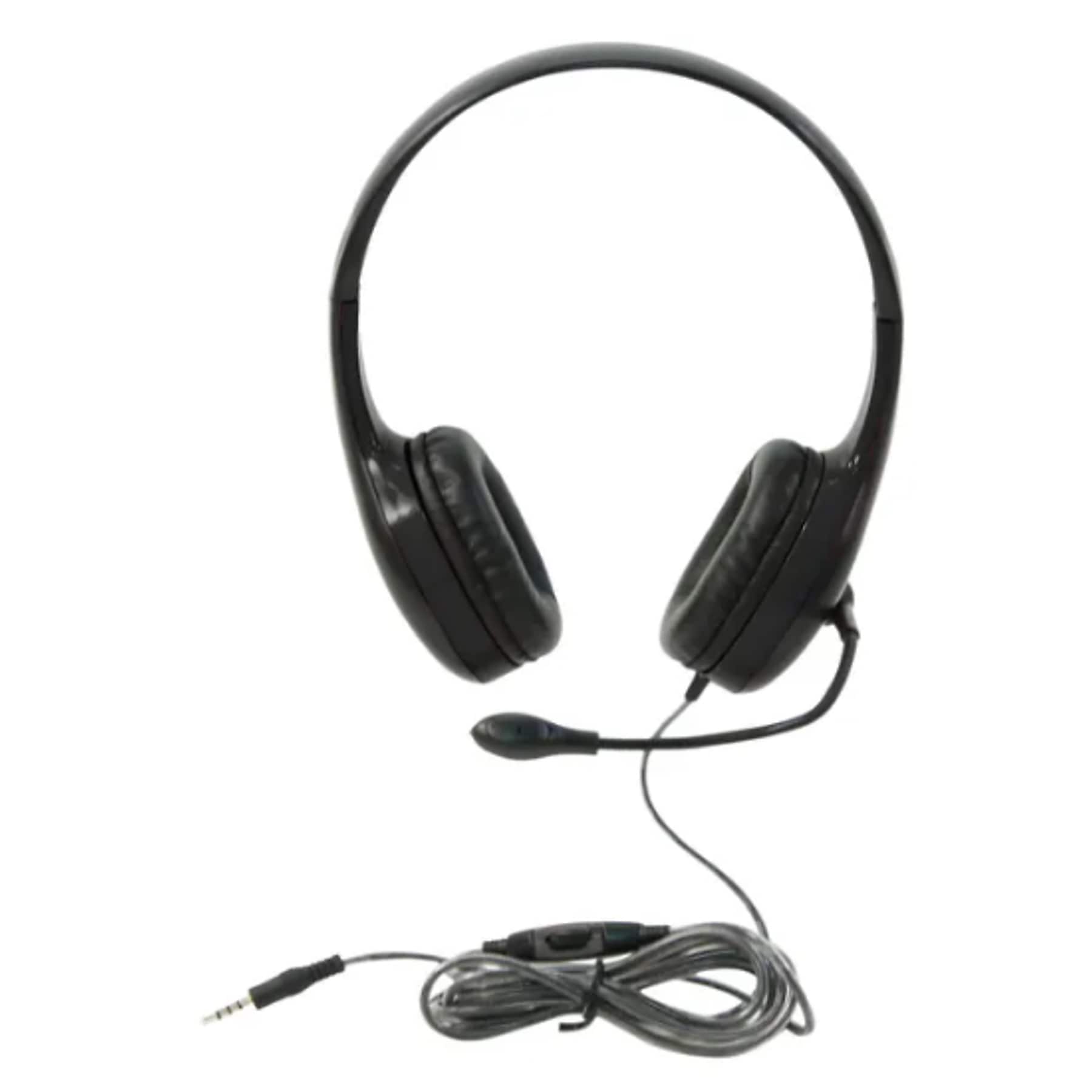 Califone KH-08 On-Ear Headset Headphones, Black (CAFKH08GTBK)