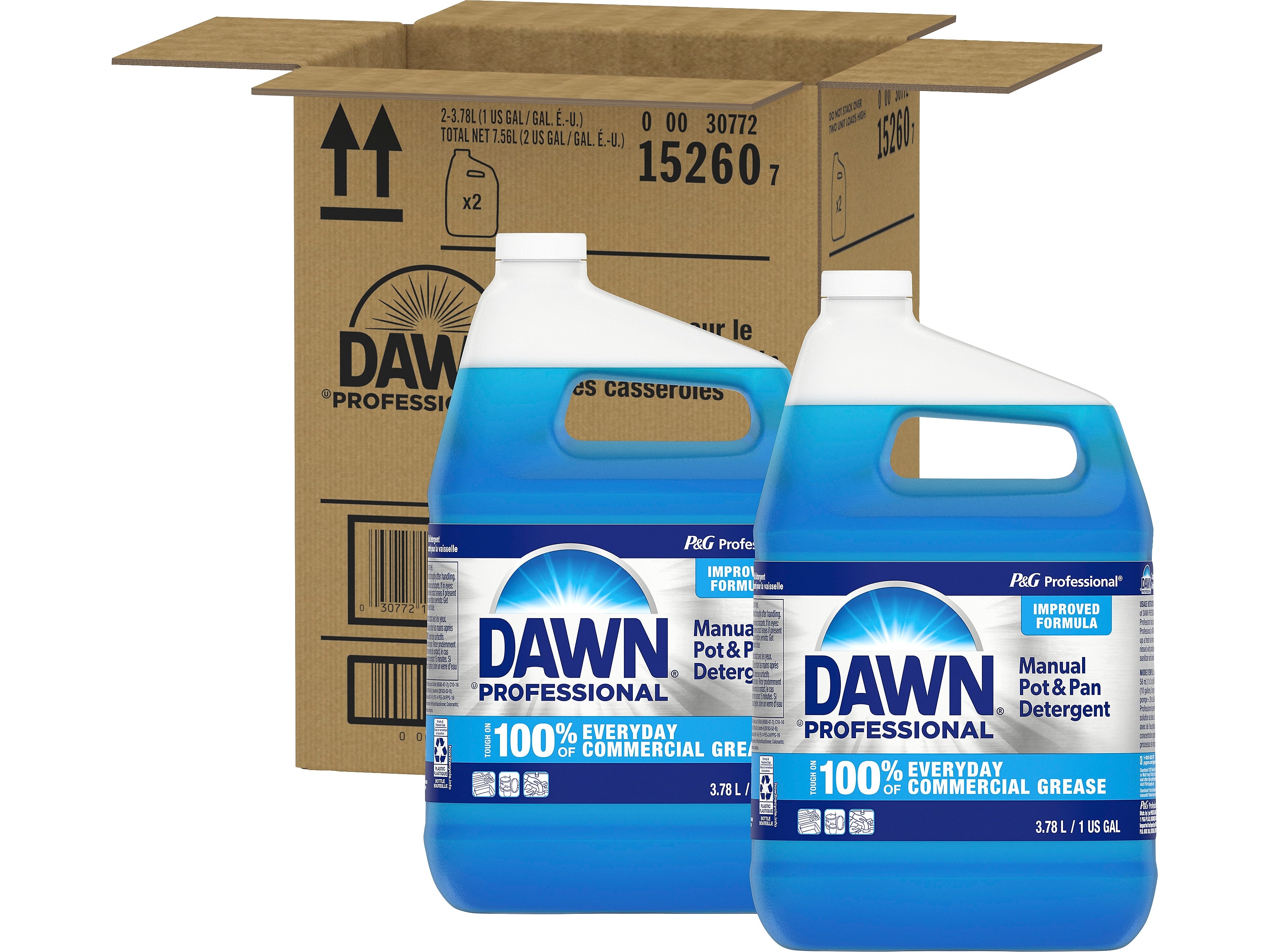 Dawn Professional Liquid Dish Soap, Original Scent, 1 gal., 2/Pack (12163)