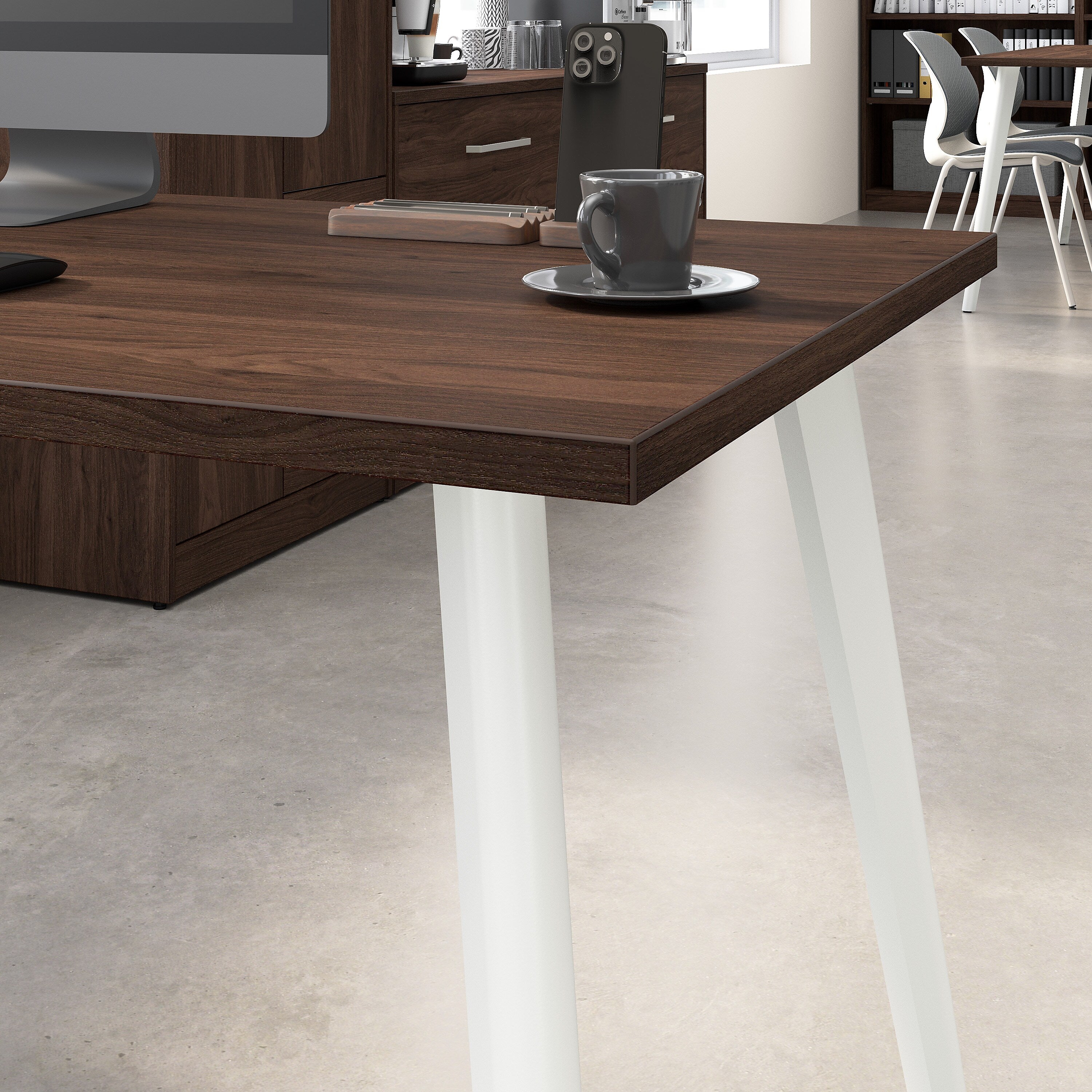 Bush Business Furniture Vista 72"W Computer Desk, Black Walnut (VSD172BW)