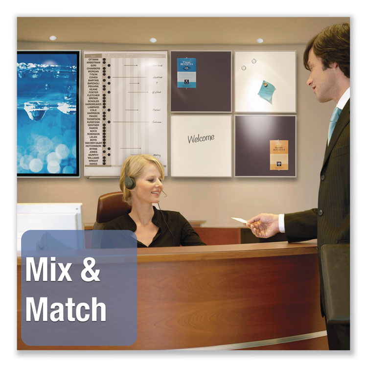 Matrix Magnetic Boards, 23" x 23", White Surface, Satin Aluminum Frame