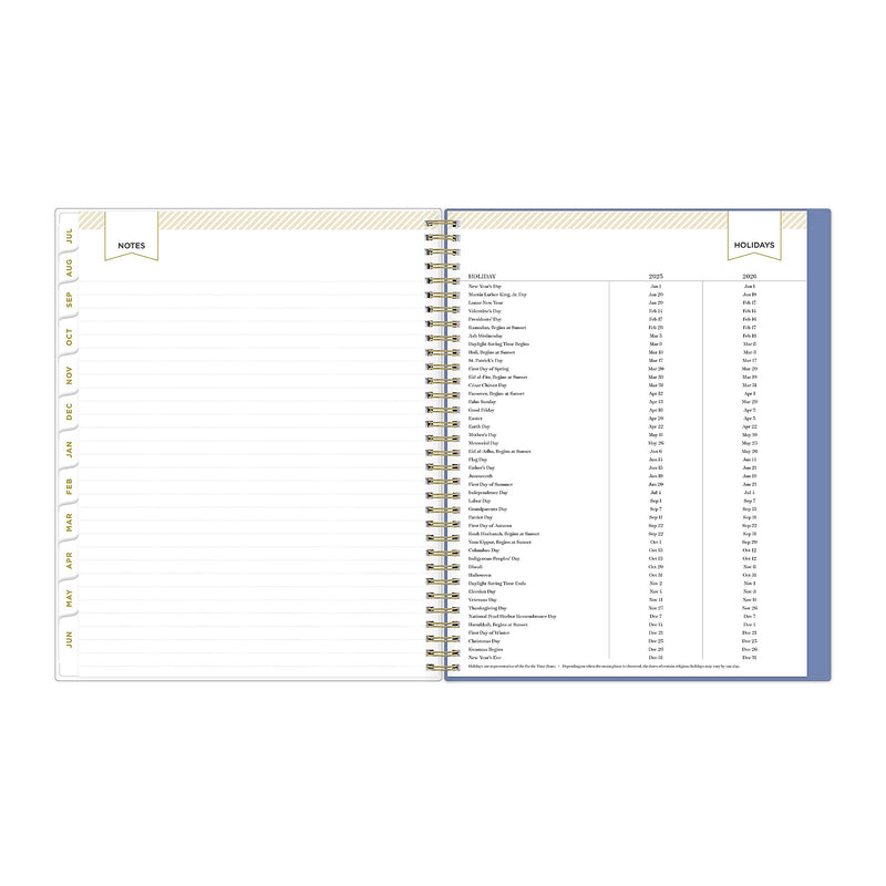 2025-2026 Day Designer for Blue Sky Flutter 8.5" x 11" Academic Year Weekly & Monthly Planner, Plastic Cover (136685-A26)