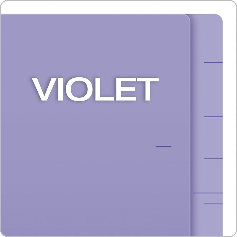 Pendaflex Recycled End Tab File Folder, Straight Cut, Letter Size, Purple, 100/Box (H110DPR)