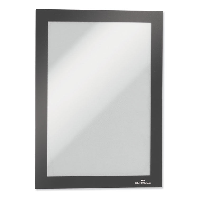 Duraframe Magnetic Sign Holder, 5.5 X 8.5, Black Frame, 2/pack
