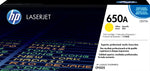 HP 650A Yellow Standard Yield Toner Cartridge, Prints Up to 15,000 Pages (CE272A)