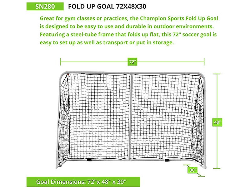 Champion Sports Fold-Up Goal, Silver (SN280)