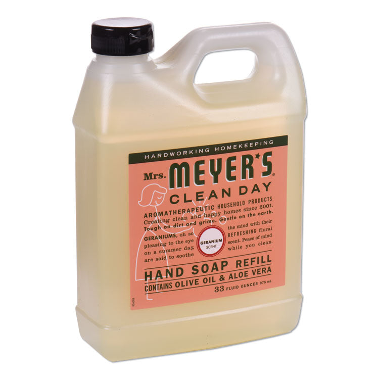 Clean Day Liquid Hand Soap Refill, Geranium Scent, 33 oz, 6/Carton