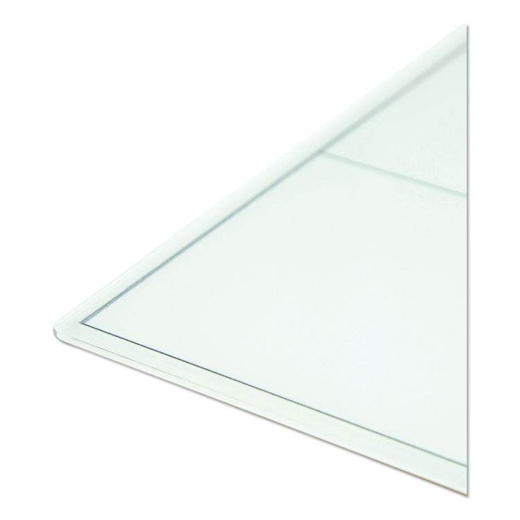 Floating Glass Dry Erase Calendar, Monthly Planning/Scheduling, 48" x 36" (Actual Size: 47" x 35"), White Surface