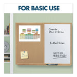 Combination Board, 36" x 24", Brown/White Surface, Oak Finished Fiberboard (MDF) Frame