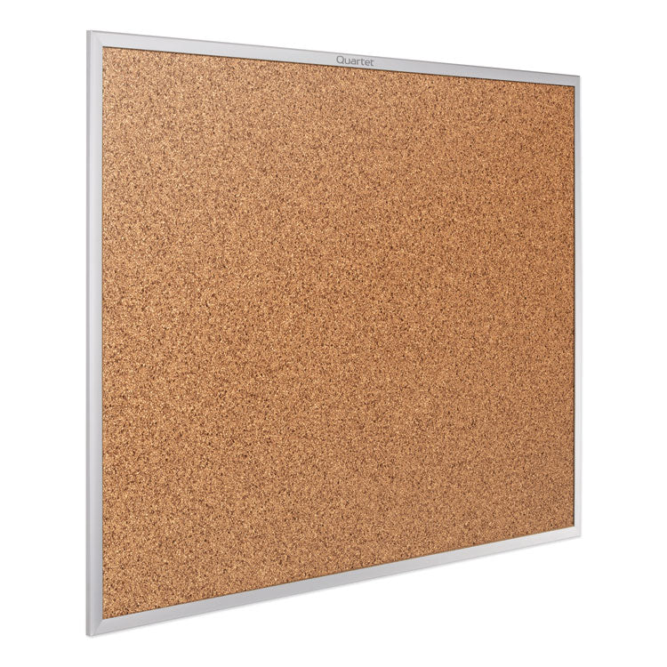 Classic Series Cork Bulletin Board, 96" x 48", Tan Surface, Anodized Aluminum Frame