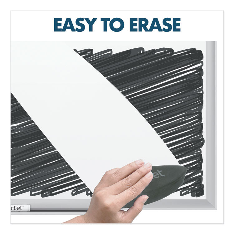 Classic Series Porcelain Magnetic Dry Erase Board, 36" x 24", White Surface, Satin Aluminum Frame