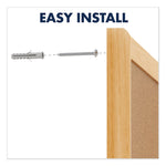 Classic Series Cork Bulletin Board, 24" x 18", Tan Surface, Oak Finished Fiberboard (MDF) Frame