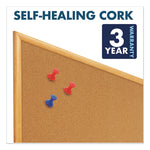 Combination Board, 36" x 24", Brown/White Surface, Oak Finished Fiberboard (MDF) Frame