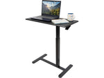 Mount-It! Height-Adjustable Overbed Desk, 26.3"-42.1"H, Black (MI-8040)