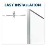 Fusion Nano-Clean Magnetic Whiteboard, 48" x 36", White Surface, Satin Aluminum Frame