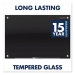 Infinity Magnetic Glass Marker Board, 36" x 24", Black Surface