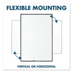 Fusion Nano-Clean Magnetic Whiteboard, 48" x 36", White Surface, Black Aluminum Frame