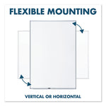 Fusion Nano-Clean Magnetic Whiteboard, 96" x 48", White Surface, Satin Aluminum Frame