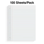 Staples College Ruled Filler Paper, 8.5" x 11", 100 Sheets/Pack, 12 Packs/Carton (TR16183)
