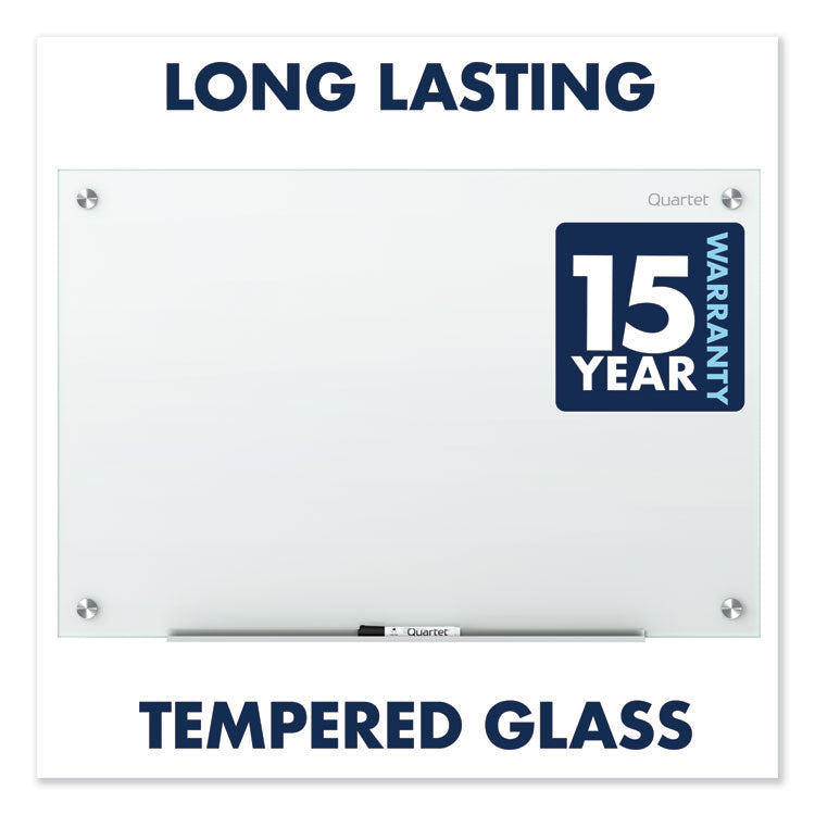 Infinity Magnetic Glass Marker Board, 72" x 48", White Surface