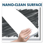 Fusion Nano-Clean Magnetic Whiteboard, 48" x 36", White Surface, Satin Aluminum Frame