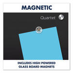 Infinity Magnetic Glass Marker Board, 96" x 48", Black Surface