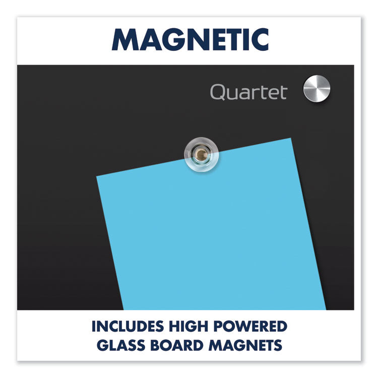 Infinity Magnetic Glass Marker Board, 96" x 48", Black Surface