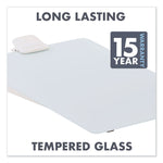 Glass Dry Erase Desktop Copy Holder, 20 Sheet Capacity, Glass/Plastic, White