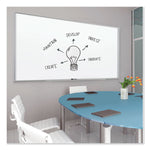 Fusion Nano-Clean Magnetic Whiteboard, 96" x 48", White Surface, Satin Aluminum Frame