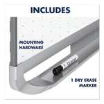 Prestige 2 Total Erase Whiteboard, 48" x 36", White Surface, Silver Aluminum/Plastic Frame