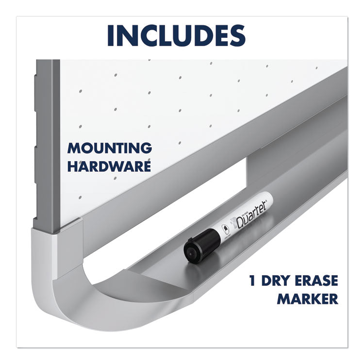 Prestige 2 Total Erase Whiteboard, 48" x 36", White Surface, Silver Aluminum/Plastic Frame