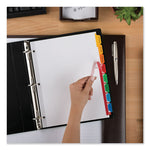 Print and Apply Index Maker Clear Label Dividers, 8-Tab, Color Tabs, 11 x 8.5, White, Traditional Color Tabs, 5 Sets