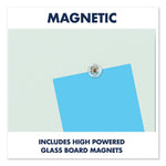InvisaMount Magnetic Glass Marker Board, 85" x 48", White Surface