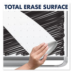 Prestige 2 Magnetic Total Erase Whiteboard, 96" x 48", White Surface, Graphite Gray Fiberboard/Plastic Frame