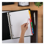 Print and Apply Index Maker Clear Label Dividers, 8-Tab, Color Tabs, 11 x 8.5, White, Traditional Color Tabs, 1 Set