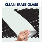 Element Framed Magnetic Glass Dry-Erase Boards, 74" x 42", White Surface, Satin Aluminum Frame