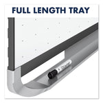 Prestige 2 Magnetic Total Erase Whiteboard, 96" x 48", White Surface, Graphite Gray Fiberboard/Plastic Frame