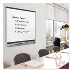 Prestige 2 Magnetic Total Erase Whiteboard, 48" x 36", White Surface, Black Aluminum/Plastic Frame