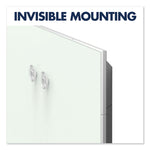Element Framed Magnetic Glass Dry-Erase Boards, 74" x 42", White Surface, Satin Aluminum Frame