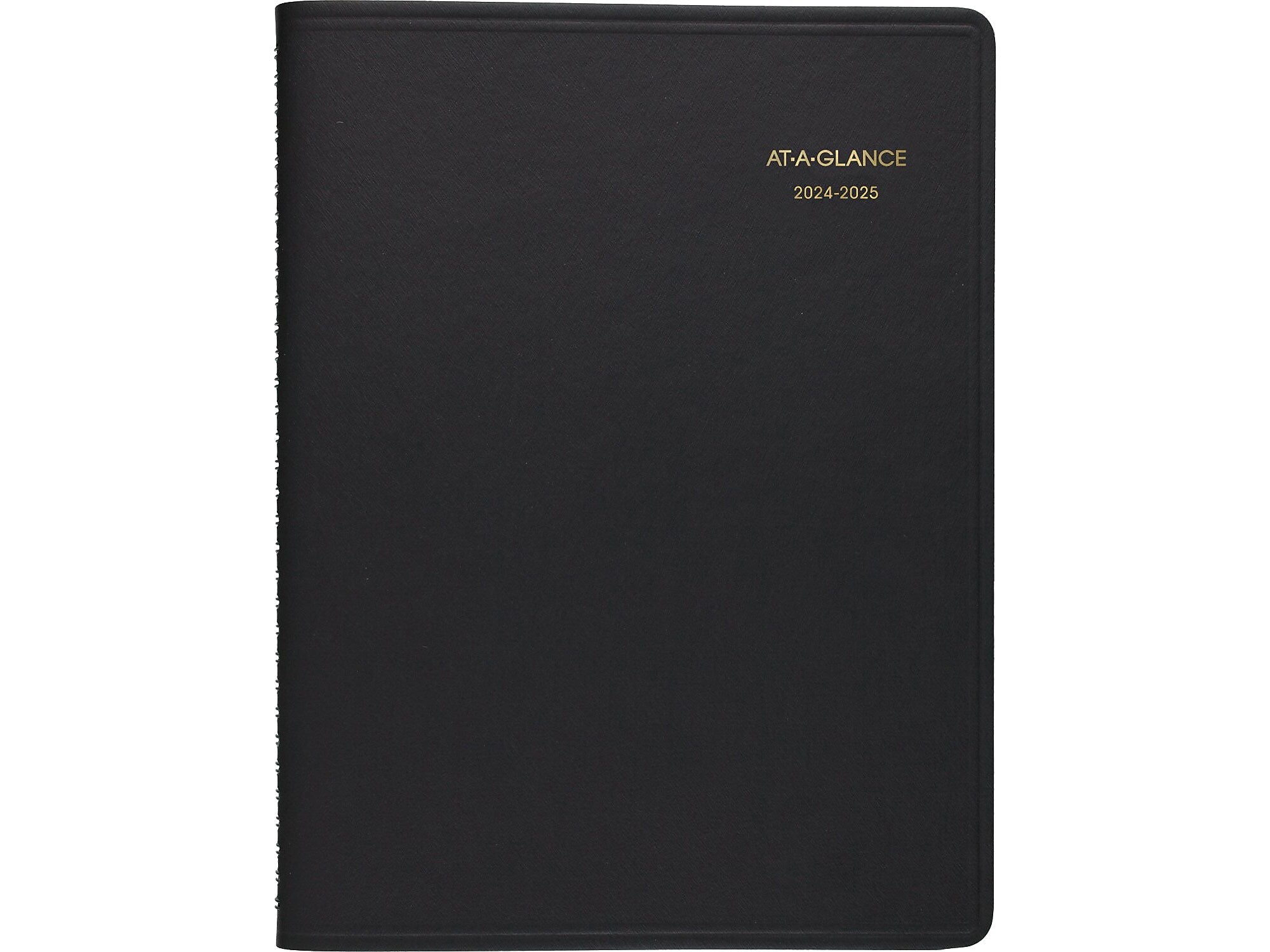 2024-2025 AT-A-GLANCE 8.25" x 11" Academic Weekly Appointment Book, Faux Leather Cover, Black (70-957-05-25)